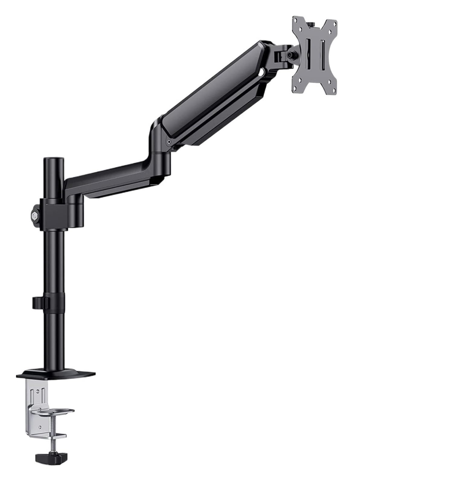 Bras de moniteur mural support écran réglable noir levage rotatif alu - 6