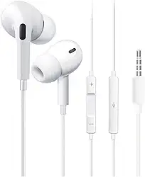 Fones de Ouvido Com Fio Com Cancelamento de Ruído - Compatíveis Com Apple e Samsung