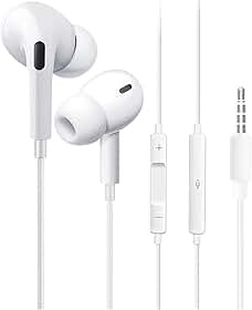 Fones de Ouvido Com Fio Com Cancelamento de Ruído - Compatíveis Com Apple e Samsung