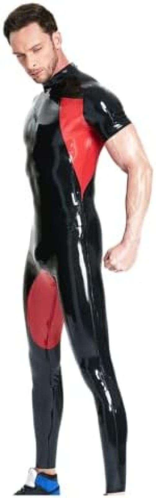 Amazon.co.jp: 男性半袖スポーティキャットスーツラテックスキャット 