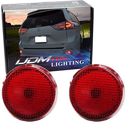 Ijdmtoy Red Lens 21-Smd Led Bumper Reflector Lights Compatible With Scion Xb Iq Toyota Sienna Corolla, Function As Tail & Brake Lamps #TOP15