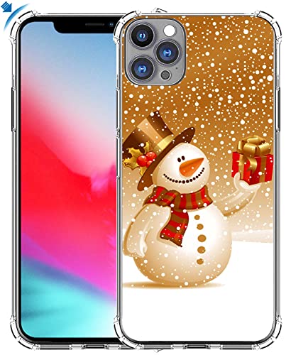 Case for iPhone 13 Pro Max Christmas Snowman & MUQR Gel Silicone Slim Drop Proof Heavy Duty Protection Cover Compatible with iPhone 13 Pro Max & Christmas Pattern (Christmas Snowman)