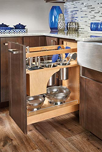 Rev-A-Shelf 11 in Base Cabinet Organizer w/Knife Block w/Soft-Close