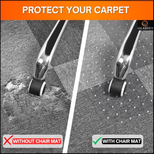 Image of Qlarity Covers 2mm PVC Chair Mat 36 x 48 Inch | Office Carpet Protector Mat