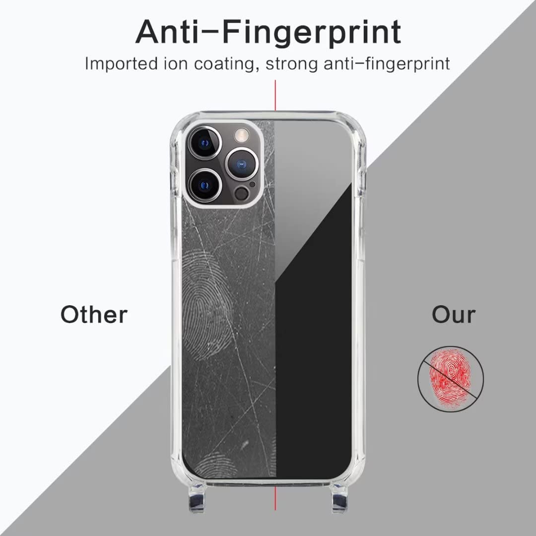 GoodcAcy Custodia IPhone 13 Pro Con Cordino | Cover Trasparente In TPU Morbido | Antiurto E Antigraffio | Con Collana Regolabile In Nylon E Fibbia Metallica