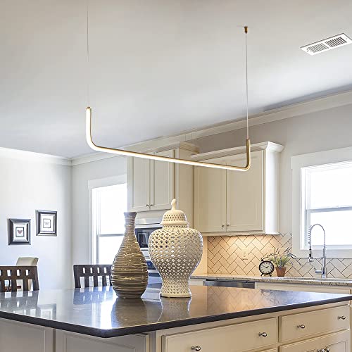 Lámpara lineal para isla de cocina que elimina sombras con luz LED regulable 6