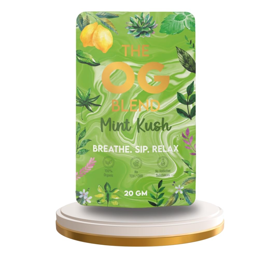 MINT KUSH by The OG Blend | Herbal Smoking Pre-Mix, Tobacco-Free,Natural Alternative, Non-Addictive 20g-image-46