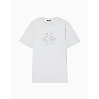 EMPORIO ARMANI T-Shirt Girocollo da Uomo con Stampa Animalier