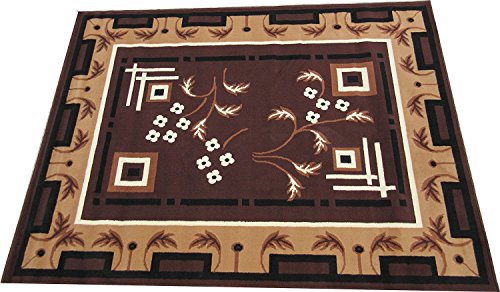 Image of Velvet Touch Rectangular Carpet (6X8 Ft, Brown)
