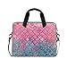 HMZXZ Borsa Del Computer Portatile Arcobaleno Sirena Pesce Scale Manicotti Del Computer Portatile per 13 14 15.6 Pollice Tablet Valigetta Borsa A Tracolla per la Scuola Lavoro