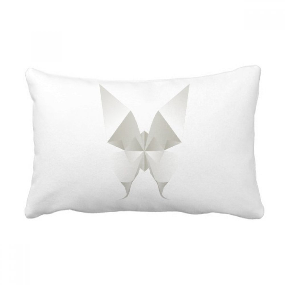 Coussin oreiller lombaire papillon blanc motif origami multicolore déco