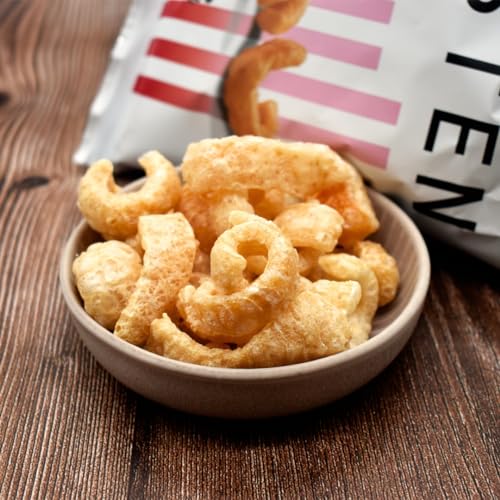 Delvita Schweinekrusten (16 x 125 g) - Leckere Schweinekrusten Chips aus Dänemark