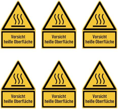 Heiße Oberfläche - Warnkennzeichnung für Maschinen, praxiserprobt