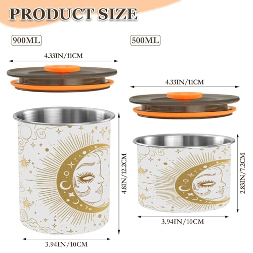 Contenedor Hermético Café Acero Inoxidable 500 ml miniatura 2