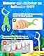 NETONDA Zahnseide Kinder Dental Floss für engen Zahnzwischenräume Zahnseide Sticks mit 4 bunte Griffe in Form von Meerestieren Flossers Kids - Fluorfrei, wachsfrei, rutschhemmend（2X32Stk）