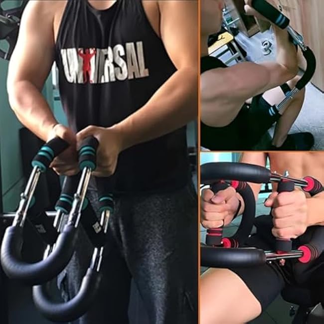 Clingman Crush Chest Trainer, Crush Arm Trainer, Portable Adjustable Arm Exerciser, Adjustable Spring Workout Bar, 2025 New Arm Exerciser for Upper Body Strength Training,for Home Gym