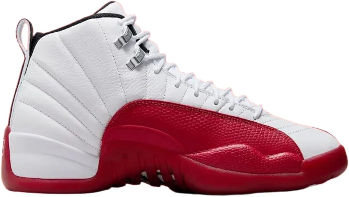 Jordan Mens Air 12 Retro Cherry 2023 - White/Black-Varsity Red - Size 10