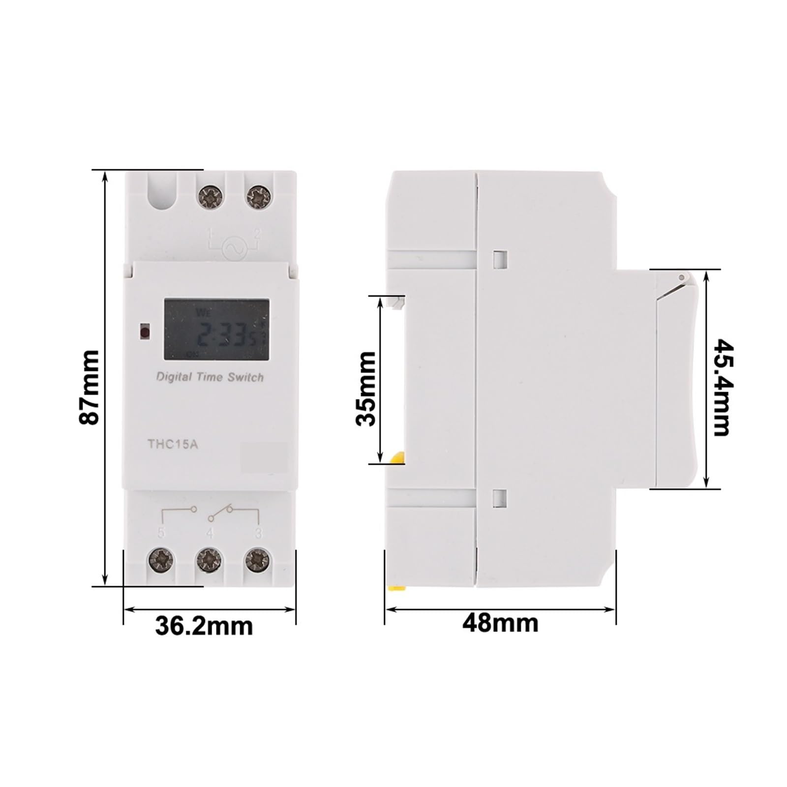 THC15A Typ szyny din 2 przewody tygodniowe 7 dni programowalny cyfrowy przełącznik czasowy przekaźnik czasowy sterowanie AC 12V 24V 48V 220V 230V (1NO 24V)