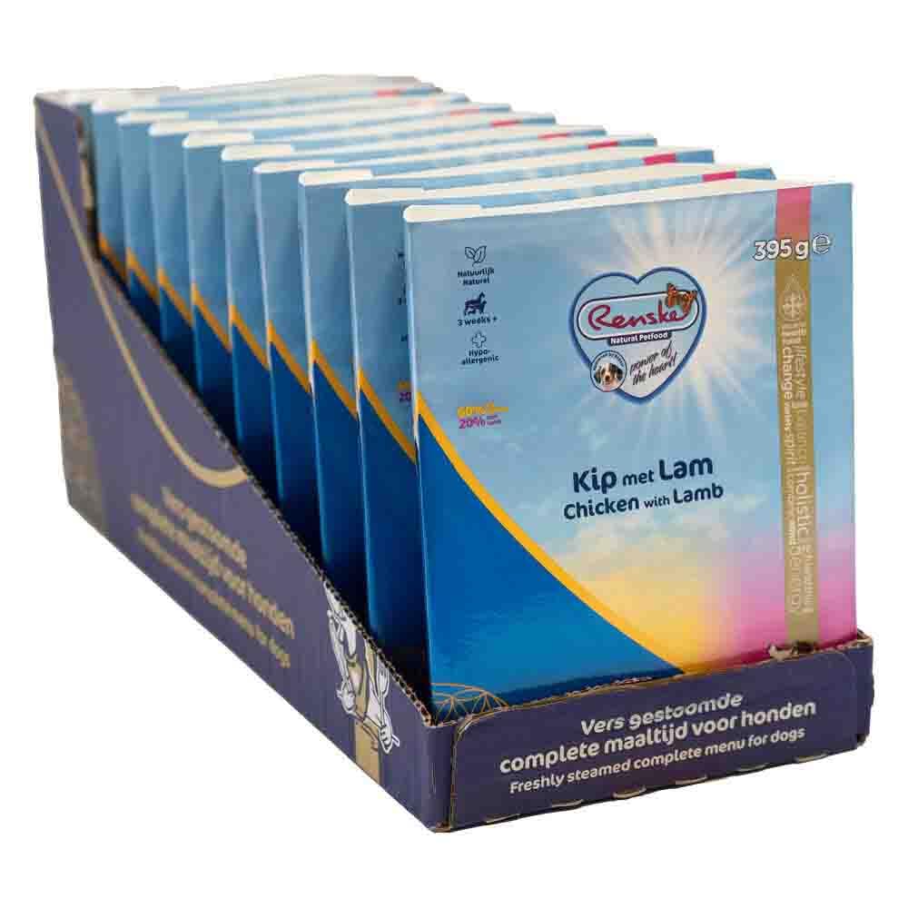 RENSKE - FRISCHES FLEISCHFUTTER FÜR HUNDE MIT HUHN & LAMM - 10 x 395 g