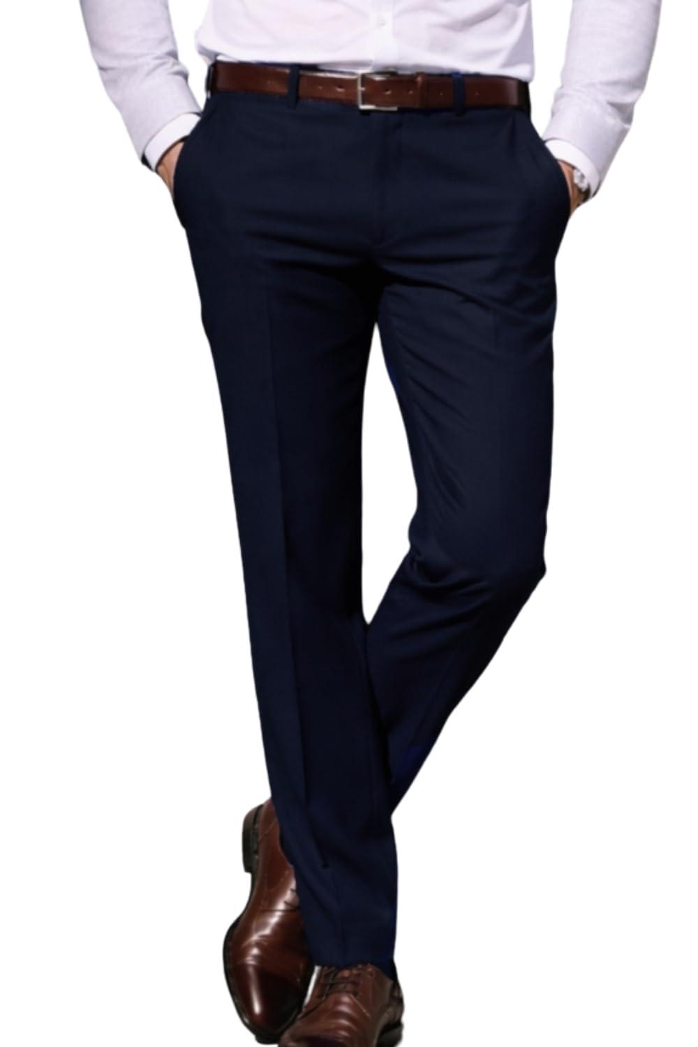louis philippe Men's Super Slim Fit Everyday Smart Wear Comfort Stretch Work Ready Solid Formal Trouser-picture-25