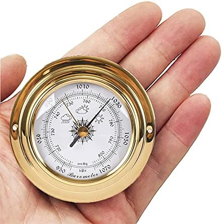 4 PCS/Set Thermometer,Hygrometer,Barometer,Watches Clock,Indoor and Outdoor Thermometer,Dial Barometer,Environmental Weather,Easy to Read Display,Dial Traditional Weather Station Barometer