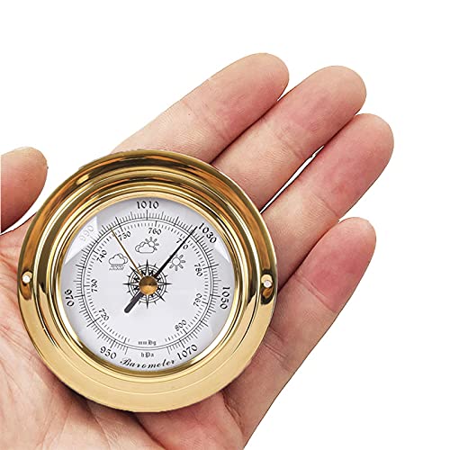 Set di 4 termometri, igrometri, barometro, orologi, termometro per interni ed esterni, barometro a quadrante, meteo ambientale, display facile da leggere, quadrante tradizionale stazione