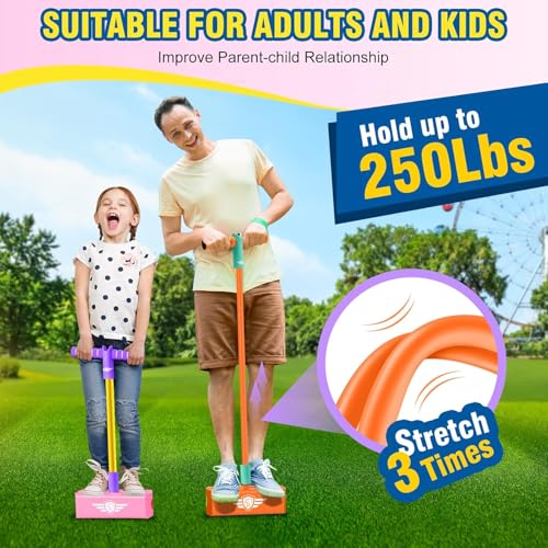 Image of Gifts for 3-12 Year Old Boys Girls, Foam Pogo Jumper for Kids Fun Toys for Kids 5-7 Pogo Stick for Kids Cool Toys for Autistic Fun Sports Games for Kids Diwali 2024 Presents for Girls, Multi Color