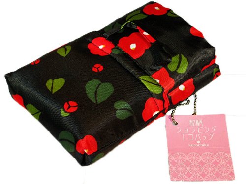 Amazon.co.jp: くろちく 和柄ショッピングエコバッグ 花筺椿 52x34cm