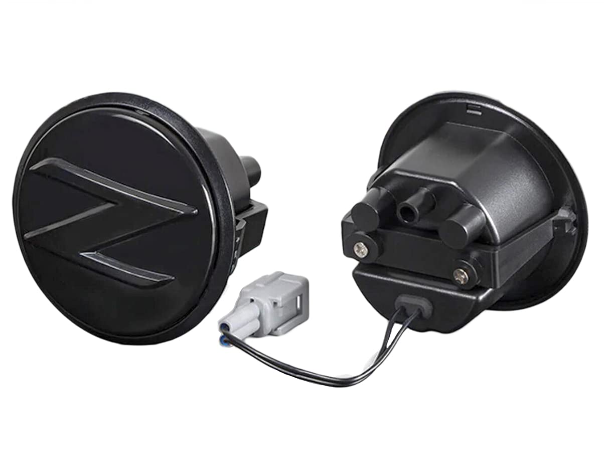 Kit de intermitentes laterales de LED, naranja dinámica secuencial, lente ahumada, compatible con Nissan 370Z 2009-2015, OEM 26165-1EK0A con signo Z