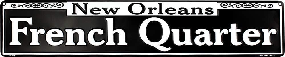 24" x 5" French Quarter, New Orleans - Metal Sign, Made in USA