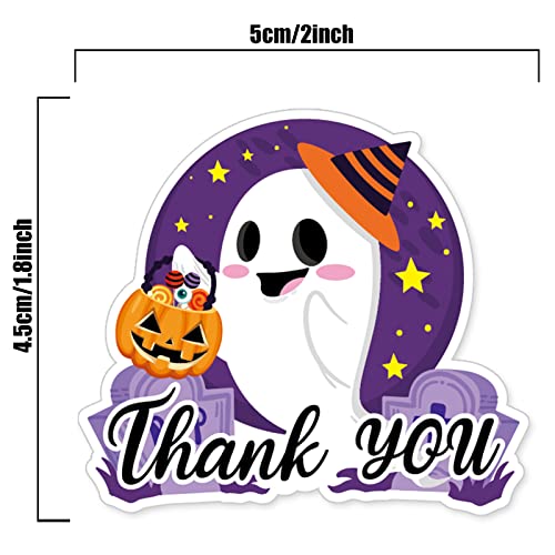 Whaline 225Pcs Halloween Stickers Funny Small Business Thank You Stickers Halloween Cute Ghost Stickers For Halloween Envelopes Sealing Goodie Treat Bags Party Gift Favors Box Cards Decoration #TOP1