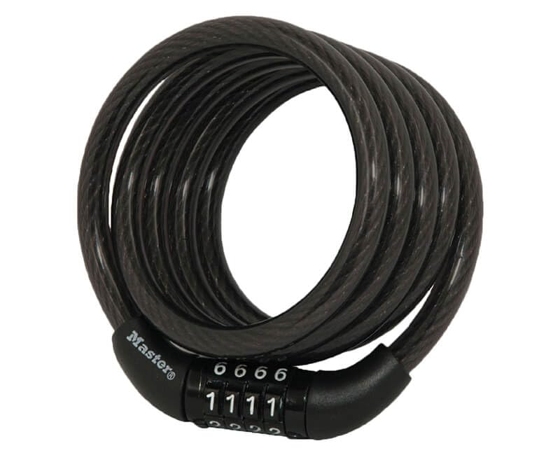 Image of Master Lock Cable Lock, Standard Combination Bike Lock, 4 ft. Long, Black, 8143D