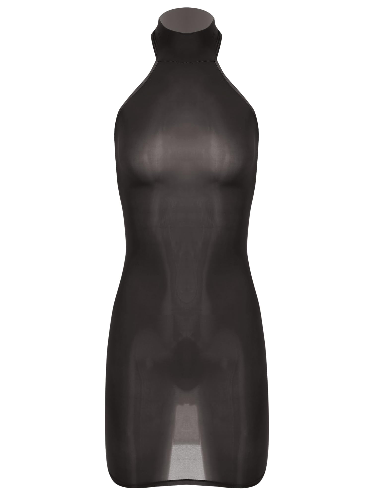 Alvivi Mini Robe Moulante Femme Chemise De Nuit Transparente Courte Mesh Bodycon Robe Crayon sans Manches/Manches Longues