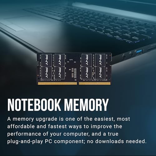 Image of PNY Performance 8GB DDR4 DRAM 3200MHz (PC4-25600) CL22 (Compatible with 2933MHz, 2666MHz, 2400MHz or 2133MHz) 1.2V Notebook /Laptop (SODIMM) Computer Memory Kit - MN8GSD43200-TB