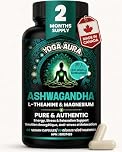 Pure Ashwagandha 6000mg with 200mg L-Theanine & Magnesium Glycinate | Anxiety relief, Stress Relief, Calm, Mood & Sleep Support Supplement | Helps Relaxation & Mental Clarity | 1 Daily Capsule | 2 Month Supply