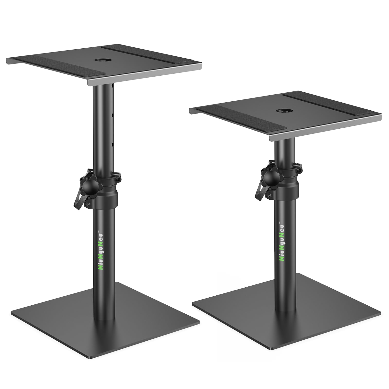 Coppia di supporti per monitor da studio da scrivania, altezza regolabile da 29,5 a 45,7 cm, con base piatta