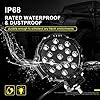 2PACK 7" LED Offroad Pod Lights Bar 51W with Mounting Bracket, Black Round Spot Bumper Driving Lamp Headlight Fog Light for Offroader, Truck, Car, ATV, SUV, Jeep, Construction, Camping, Hunters