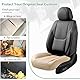 HOMOSTARRY 2-Pack Leder Front Autositzbezug nur unten, Anti-Rutsch gepolstertes Sitzkissen, Full Wrap Sitzschutz mit Aufbewahrungsfunktion Universal Fit für die meisten Autos, SUV, Pick-up Trucks