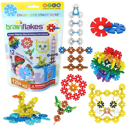 Brain Flakes Starter Set Multicolor (12 Colors) - 120 Pieces - Resealable Pouch