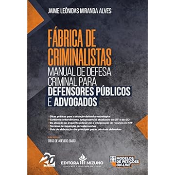 Capa do livro Manual de Defesa Criminal para Defensores Públicos e Advogados - Fábrica de Criminalistas