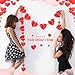 80 Pcs Red Heart Wall Decorations Glitter Heart love Wall Decals for Wedding Anniversary Party Bedroom Home Office, 4 Different Sizes