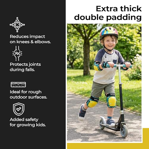 Image of Lifelong Kids Safety Protective Guard | Riding Gear for Cycling & Skating | Knee Pads for Kids, Elbow Guard, Wrist Support | Impact Protection | Yellow
