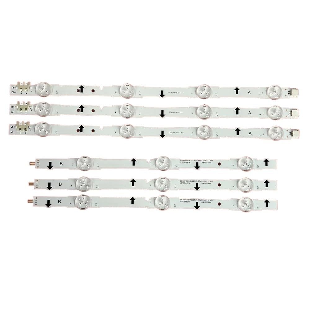 Tira de LED Compatible Fit For Samsung UE32J4100AW UE32H4500AW UE32H4510 UE32H4000 UE32H4500 BN96-35208A 30448A 30445A 30446A LM41-00431A 00041L(3pcs For 1 TV)