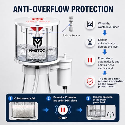 Image of MagTool Aquarium in-Sump DC Protein Skimmer with Controllable DC Pinwheel Pump, Anti-Overflow Design, for Up to 135-185 Gal Reef Tank (N170 Plus)