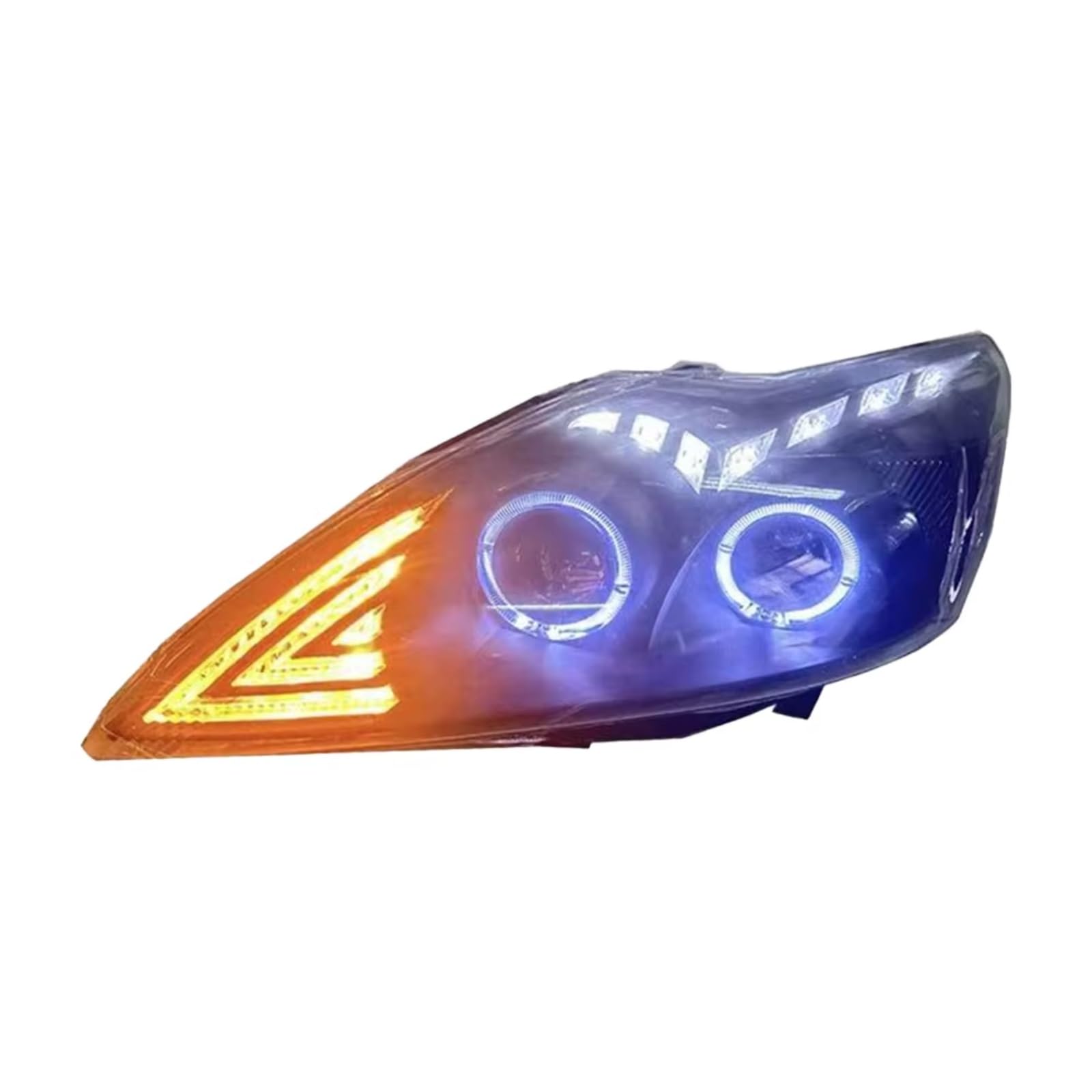 Compatibile Con Ford Per Focus 2009 2010 2011 2 Pezzi Fari DRL Indicatori Di Direzione Abbaglianti Angel Eye Proiettore Lenti Fari Gruppo Fari Abete