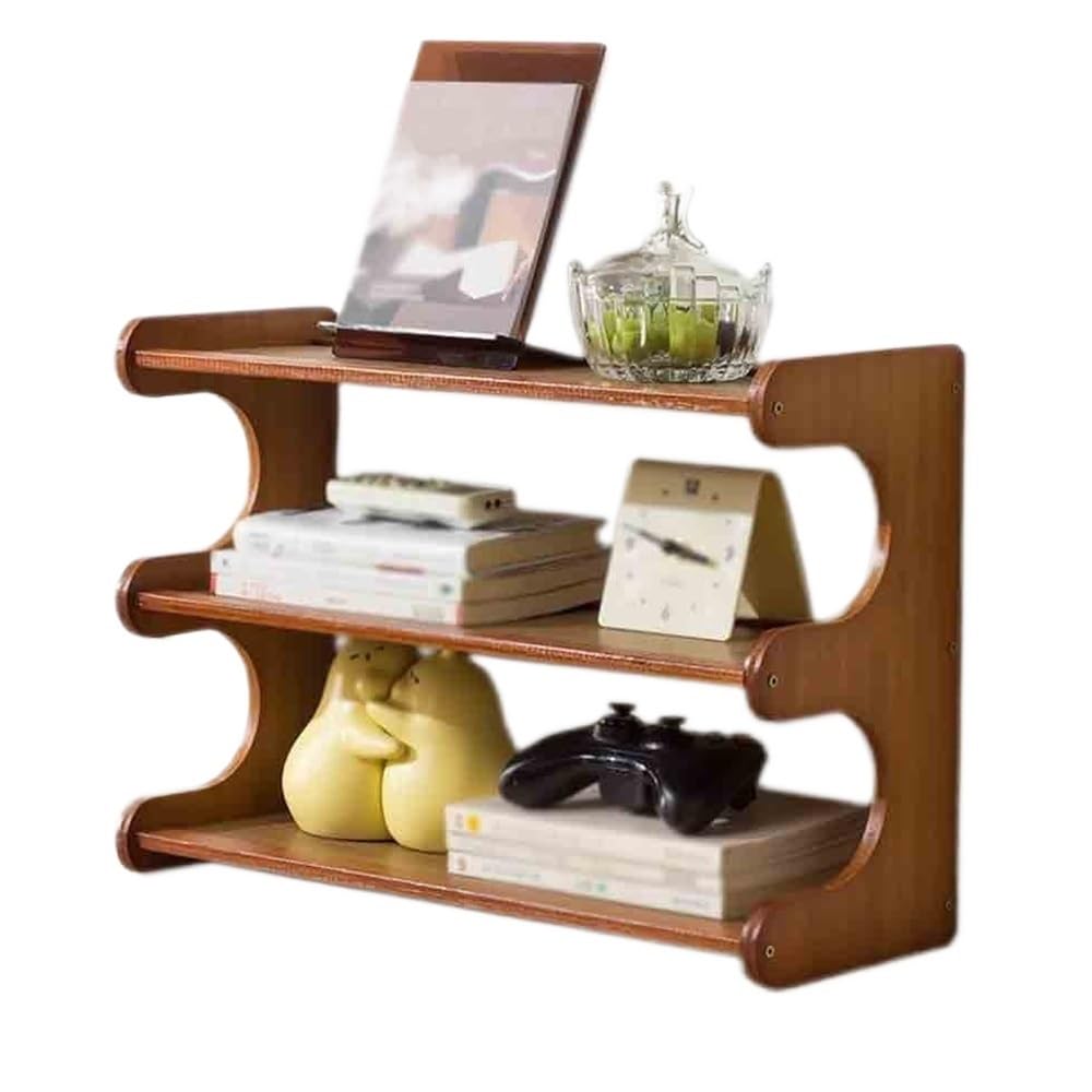 AYCDL Bookcase Desk Freestanding Shelf Organizer, Bamboo Deskop Bookshelf, for Office Home Kitchen Display Storage Rack,size_name-L50xW19xH35 cm