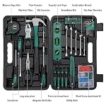 CARTMAN 152-Piece Household Tool Set, Green Hand Kit With Storage Case Box - Image 3