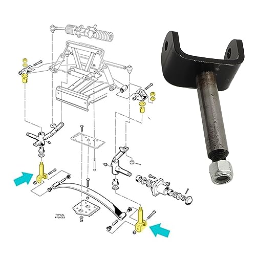 King-Pin-Baugruppe, Komplettes Front-End-Golfwagen-Kingpin-Reparaturset, Gas-Ersatz für Elektrische DS-Gas-Elektro-Modelle, Ersetzt OEM 1016386