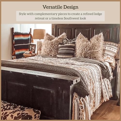Image of Paseo Road Desert Sage 3 Piece Queen Aztec Rustic Western Bedding Quilt Set