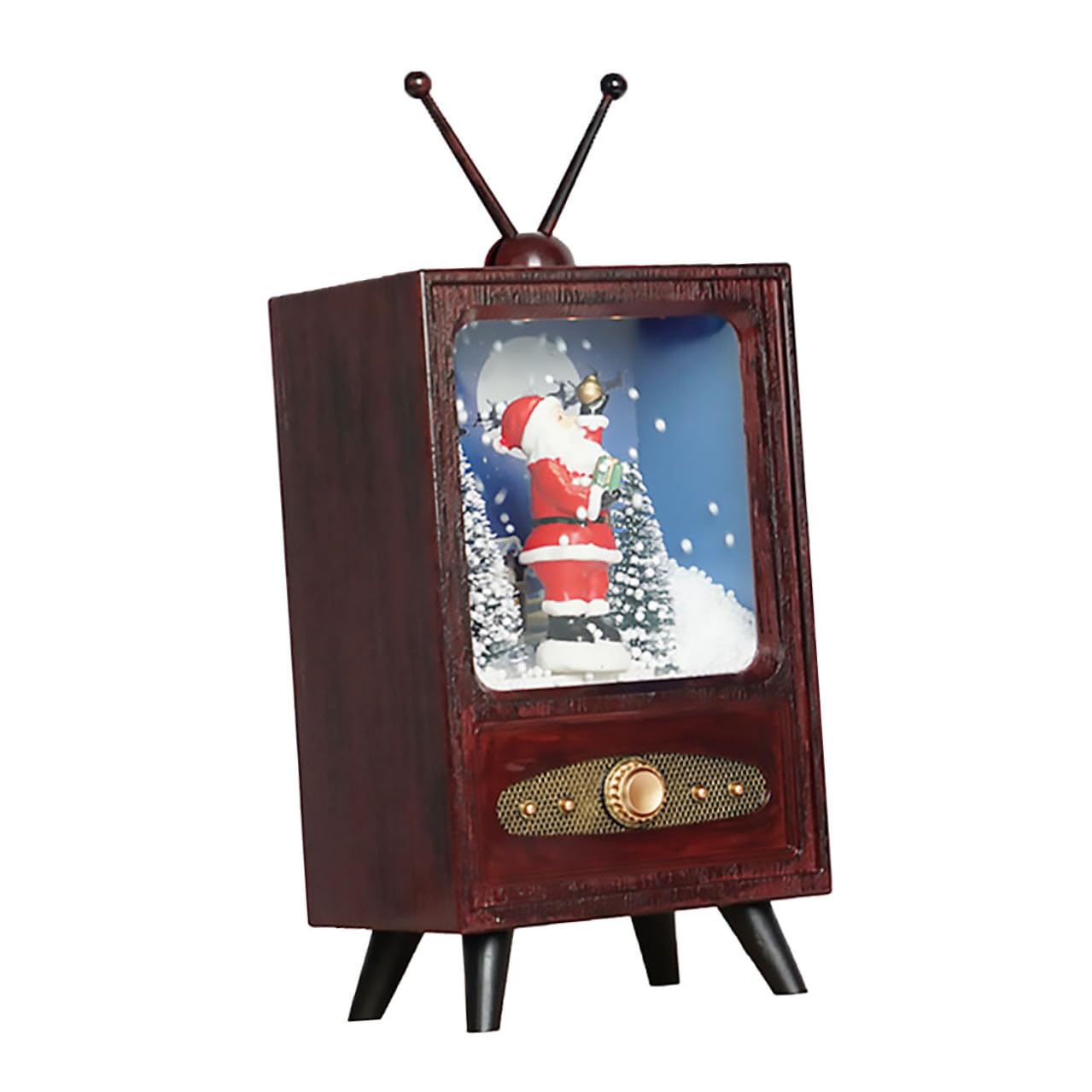 Mini télévision décorative de Noël le cadeau rétro idéal pour la maison